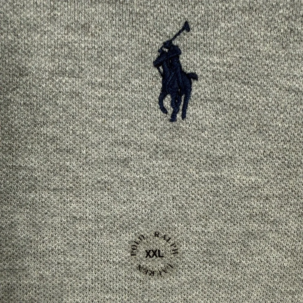 Polo Ralph Lauren Polo Shirt Long‎ Sleeve Mens XXL Grey Cotton Mesh New Tag